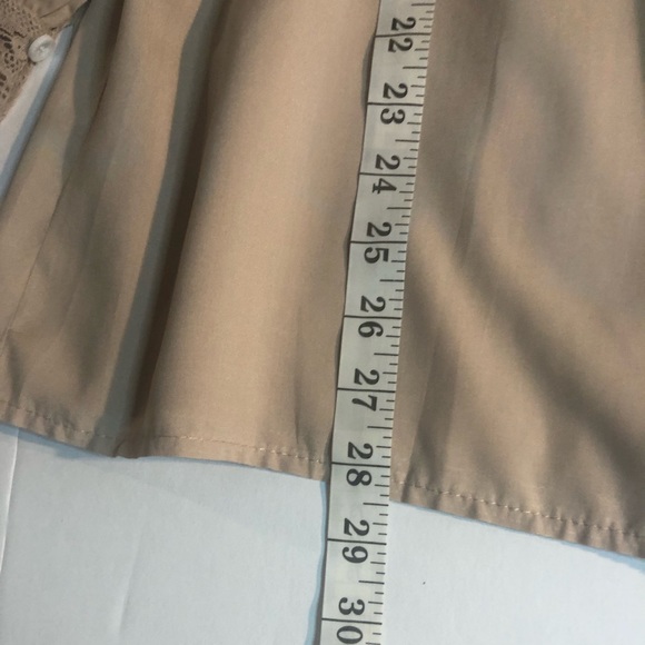 Sheilay long sleeve ruffle lace Bohemian prairie peasant top Tan Plus size 3X - Picture 10 of 13